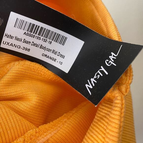 Nasty Gal sz 6 halter ribbed tube midi dress NWT‎ - Picture 10 of 11